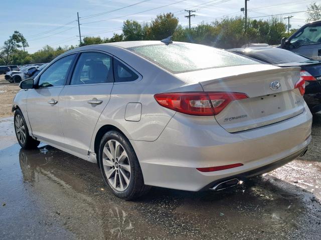 5NPE34AF2HH549947 - 2017 HYUNDAI SONATA SPO SILVER photo 3