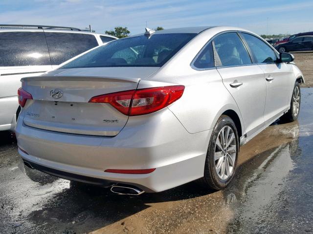 5NPE34AF2HH549947 - 2017 HYUNDAI SONATA SPO SILVER photo 4