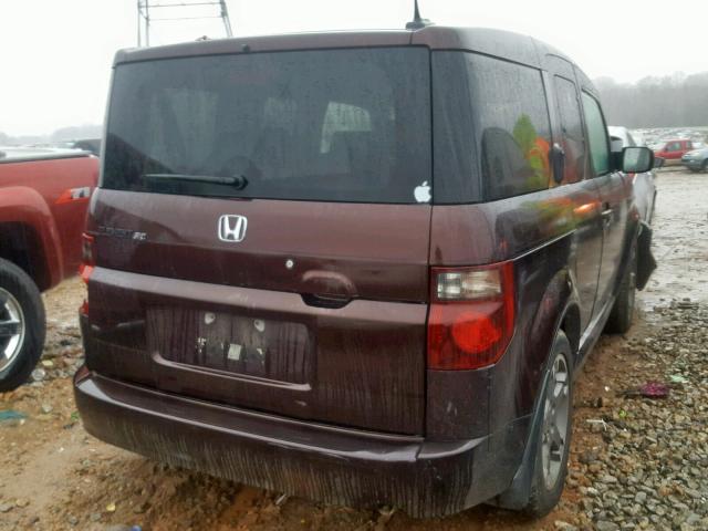 5J6YH18968L016017 - 2008 HONDA ELEMENT SC BURGUNDY photo 4