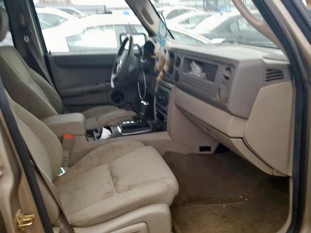 1J8HG48K86C188181 - 2006 JEEP COMMANDER TAN photo 5