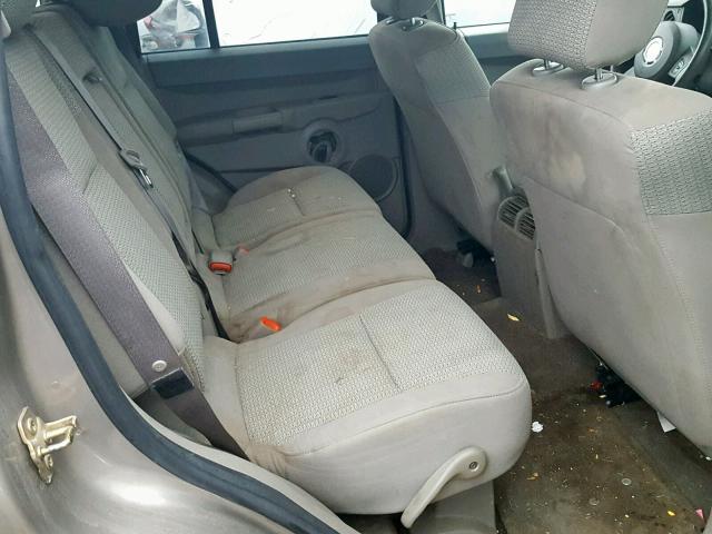 1J8HG48K86C188181 - 2006 JEEP COMMANDER TAN photo 6