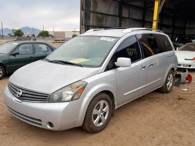 5N1BV28U58N123106 - 2008 NISSAN QUEST S SILVER photo 2