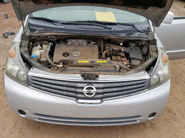 5N1BV28U58N123106 - 2008 NISSAN QUEST S SILVER photo 7