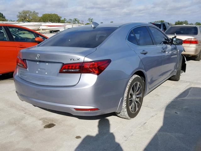 19UUB1F5XFA028493 - 2015 ACURA TLX TECH SILVER photo 4