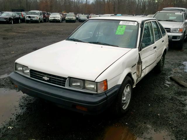 1Y1SK6146HZ073383 - 1987 CHEVROLET NOVA WHITE photo 2