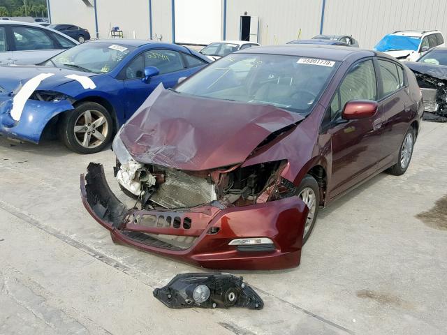 JHMZE2H31BS007693 - 2011 HONDA INSIGHT BURGUNDY photo 2