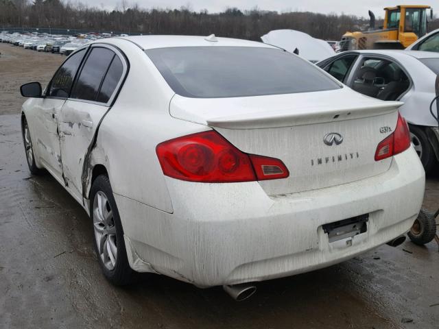 JNKCV61F49M051283 - 2009 INFINITI G37 WHITE photo 3