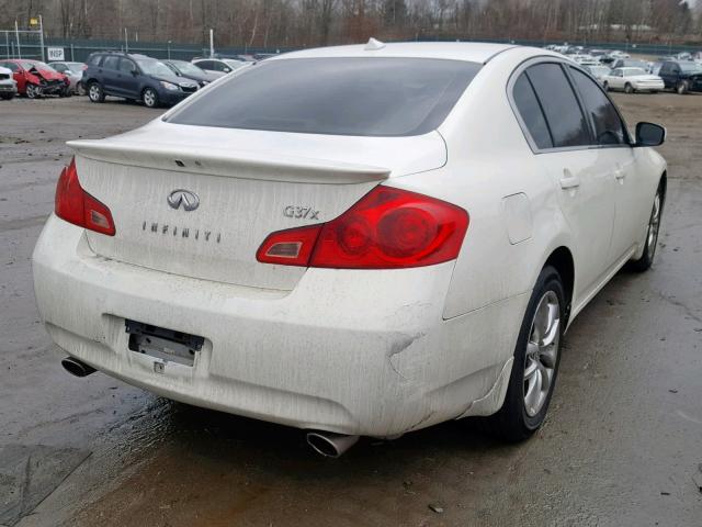 JNKCV61F49M051283 - 2009 INFINITI G37 WHITE photo 4