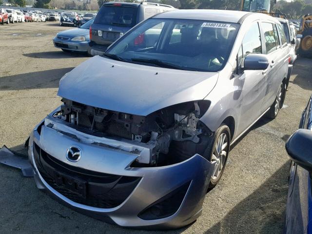 JM1CW2BL9E0171786 - 2014 MAZDA 5 SPORT SILVER photo 2