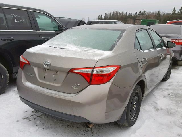 2T1BURHE4EC065903 - 2014 TOYOTA COROLLA L GRAY photo 4