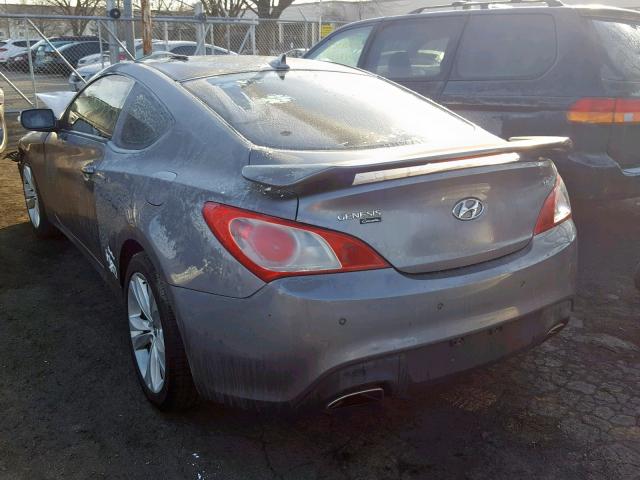 KMHHU6KH4AU007407 - 2010 HYUNDAI GENESIS CO GRAY photo 3