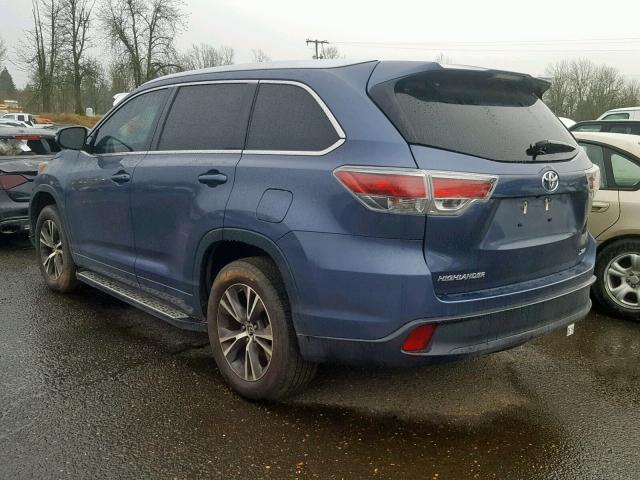 5TDKKRFH7GS127369 - 2016 TOYOTA HIGHLANDER ლურჯი ფოტო 3