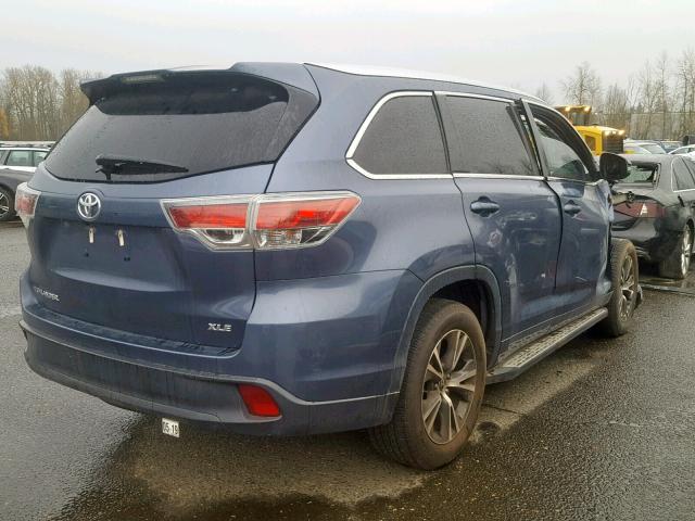 5TDKKRFH7GS127369 - 2016 TOYOTA HIGHLANDER ლურჯი ფოტო 4