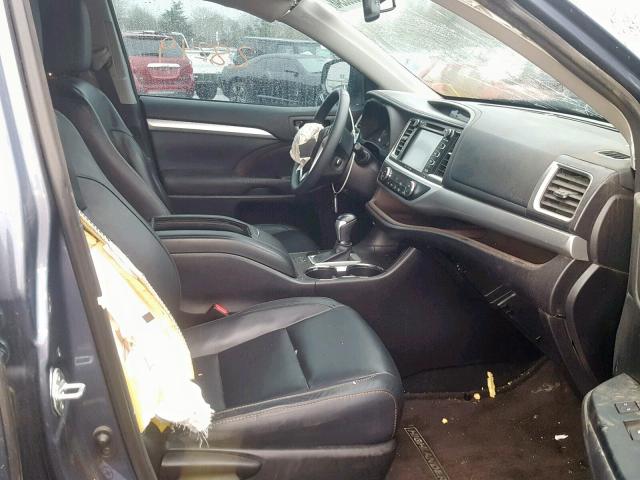 5TDKKRFH7GS127369 - 2016 TOYOTA HIGHLANDER ლურჯი ფოტო 5