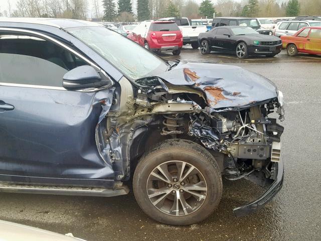 5TDKKRFH7GS127369 - 2016 TOYOTA HIGHLANDER ლურჯი ფოტო 9