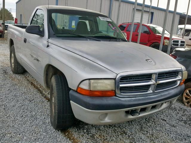 1B7FL26P81S114299 - 2001 DODGE DAKOTA SILVER photo 1