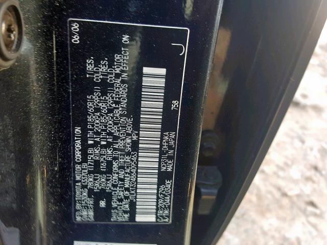 JTLKT324864095463 - 2006 TOYOTA SCION XB 黑色 照片 10