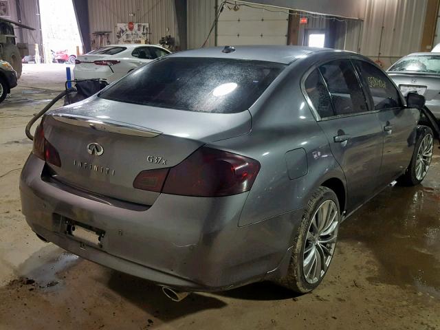 JN1CV6AR4AM452531 - 2010 INFINITI G37 GRAY photo 4