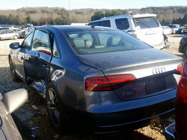 WAU44AFD1HN015043 - 2017 AUDI A8 L QUATT GRAY photo 3