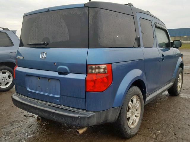 5J6YH28786L009247 - 2006 HONDA ELEMENT EX BLUE photo 4