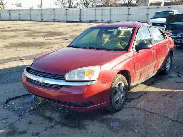 1G1ZT548X5F156653 - 2005 CHEVROLET MALIBU LS MAROON photo 2