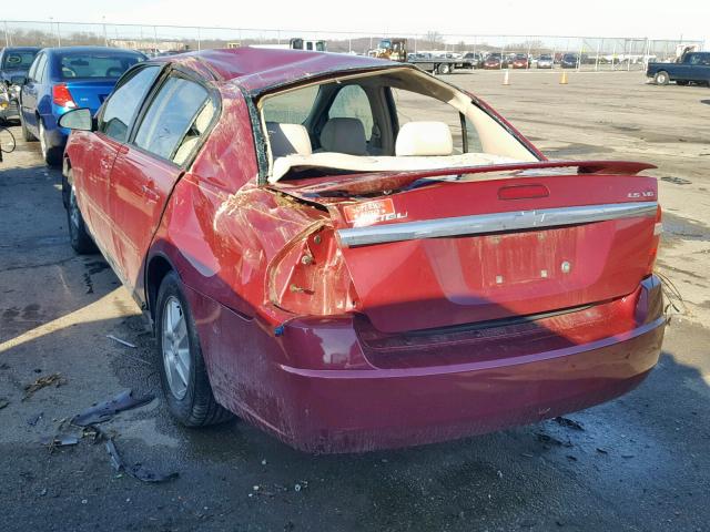 1G1ZT548X5F156653 - 2005 CHEVROLET MALIBU LS MAROON photo 3