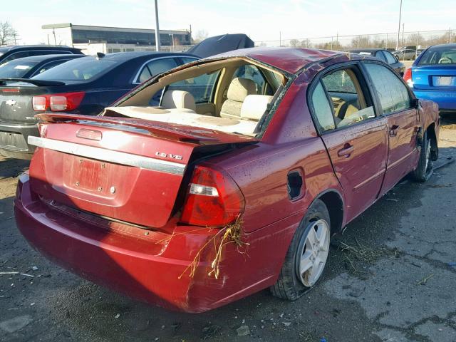 1G1ZT548X5F156653 - 2005 CHEVROLET MALIBU LS MAROON photo 4