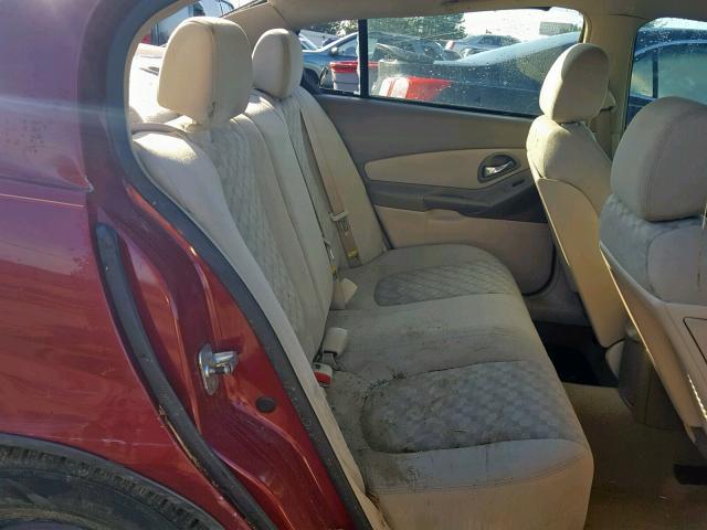 1G1ZT548X5F156653 - 2005 CHEVROLET MALIBU LS MAROON photo 6