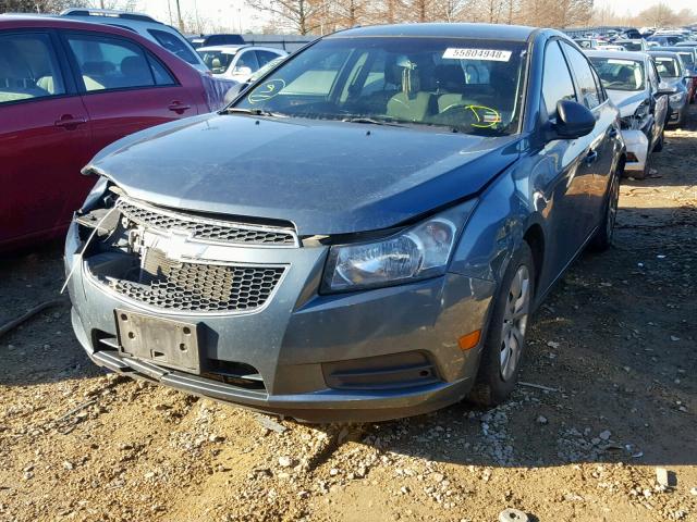 1G1PC5SHXC7265101 - 2012 CHEVROLET CRUZE LS BLUE photo 2