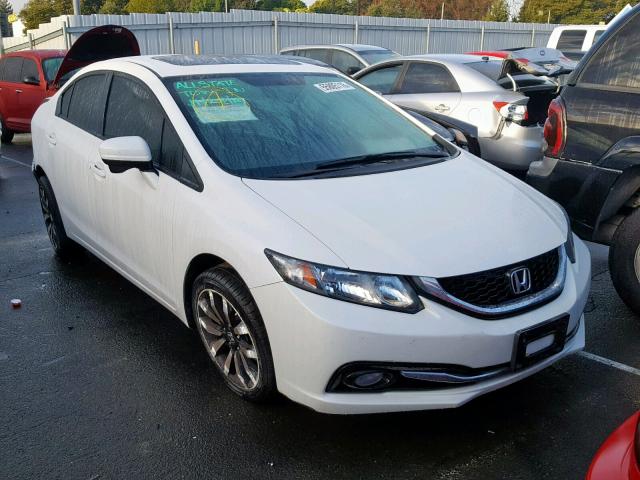 19XFB2F92FE262625 - 2015 HONDA CIVIC EXL WHITE photo 1