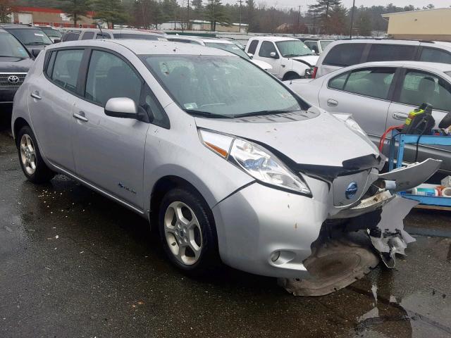 1N4AZ0CP0EC332809 - 2014 NISSAN LEAF S GRAY photo 1