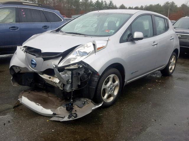 1N4AZ0CP0EC332809 - 2014 NISSAN LEAF S GRAY photo 2