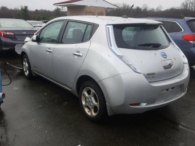 1N4AZ0CP0EC332809 - 2014 NISSAN LEAF S GRAY photo 3