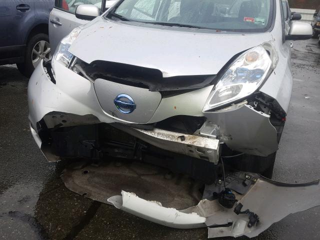 1N4AZ0CP0EC332809 - 2014 NISSAN LEAF S GRAY photo 9