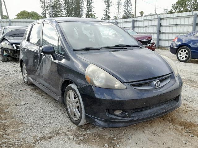 JHMGD37648S022564 - 2008 HONDA FIT SPORT BLACK photo 1