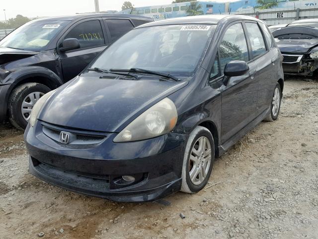 JHMGD37648S022564 - 2008 HONDA FIT SPORT BLACK photo 2