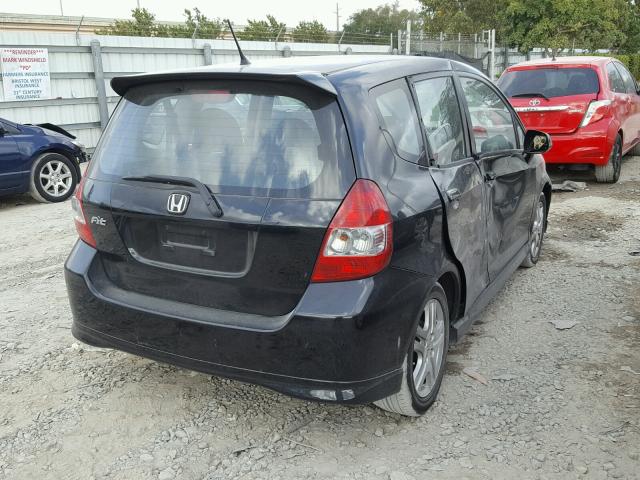 JHMGD37648S022564 - 2008 HONDA FIT SPORT BLACK photo 4