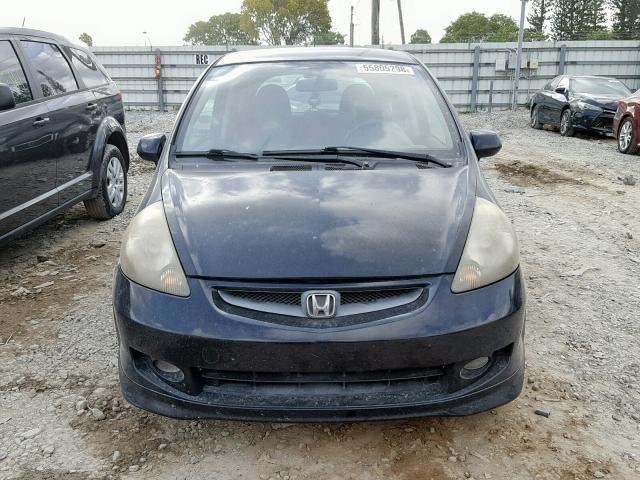 JHMGD37648S022564 - 2008 HONDA FIT SPORT BLACK photo 9