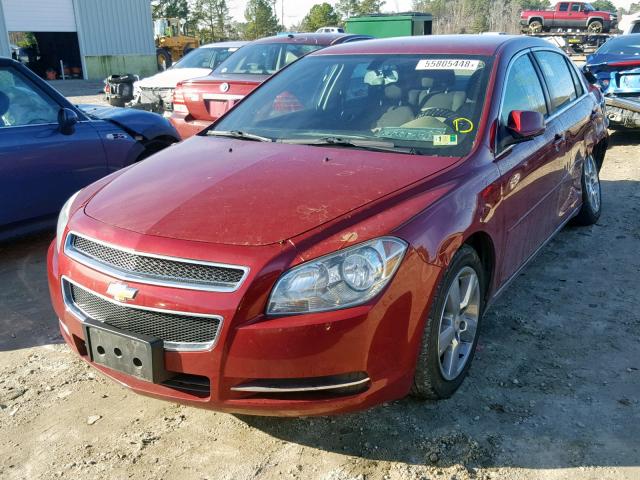 1G1ZC5E16BF344406 - 2011 CHEVROLET MALIBU 1LT RED photo 2