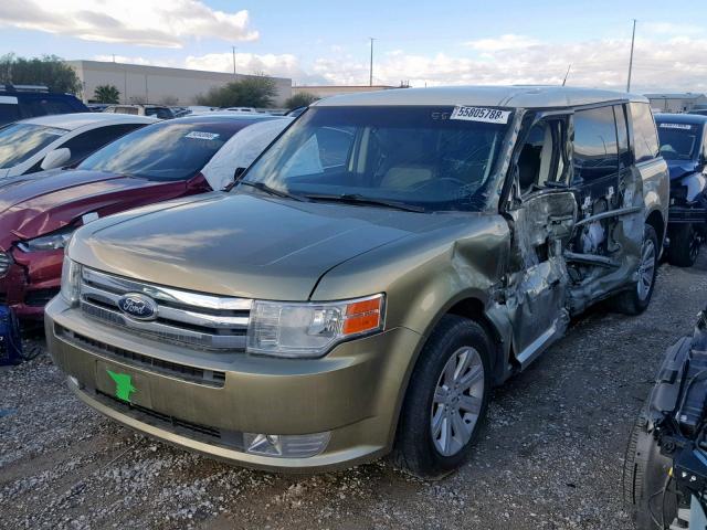 2FMGK5BC2CBD10811 - 2012 FORD FLEX SE GREEN photo 2