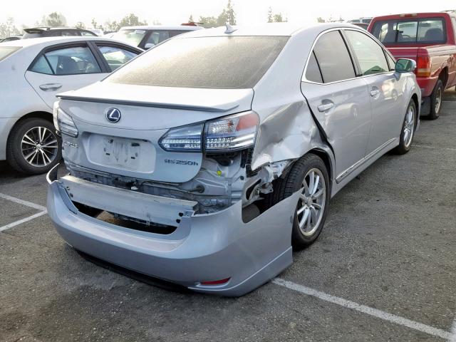 JTHBB1BA1A2020650 - 2010 LEXUS HS 250H SILVER photo 4