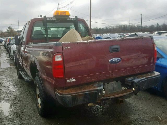 1FTWX31598EC58582 - 2008 FORD F350 SRW S MAROON photo 3