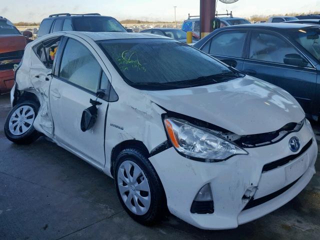 JTDKDTB33E1074102 - 2014 TOYOTA PRIUS C WHITE photo 1