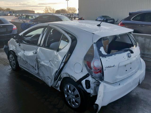 JTDKDTB33E1074102 - 2014 TOYOTA PRIUS C WHITE photo 3