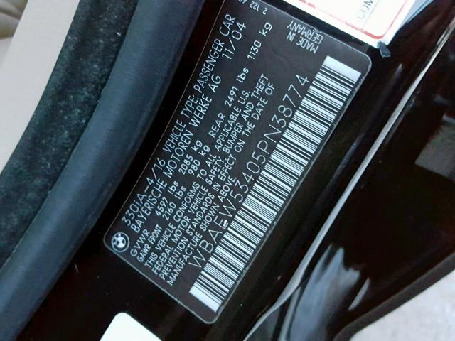 WBAEW53405PN38774 - 2005 BMW 330 XI BLACK photo 10