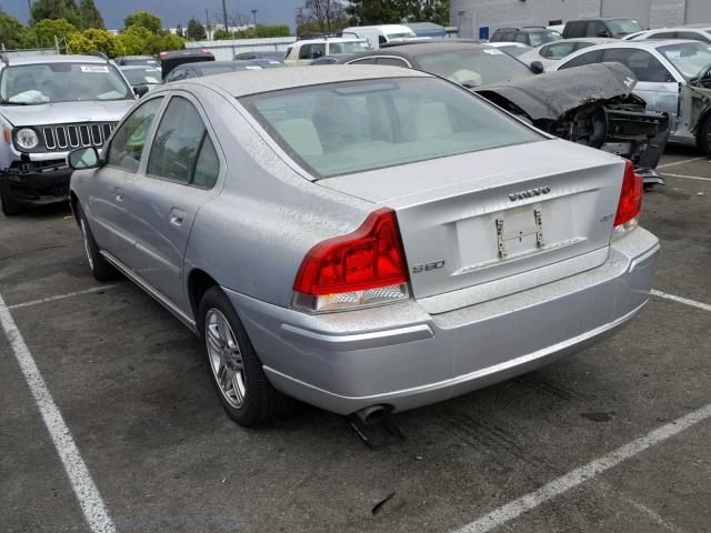 YV1RS592882693705 - 2008 VOLVO S60 2.5T SILVER photo 3