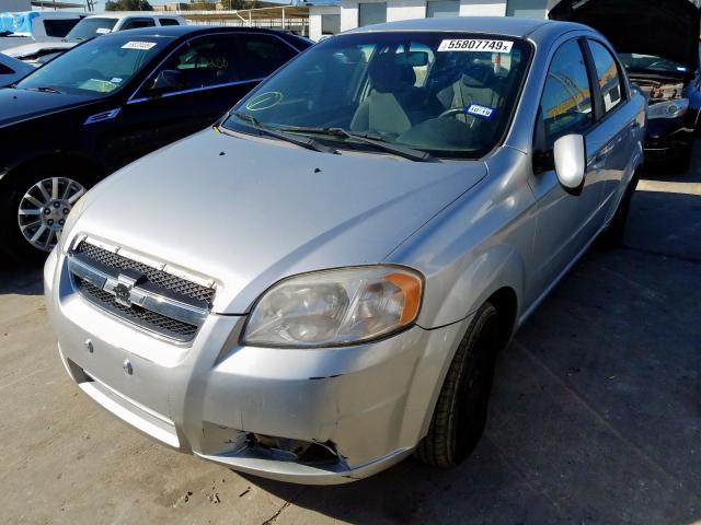 KL1TD5DE8BB240626 - 2011 CHEVROLET AVEO LS SILVER photo 2