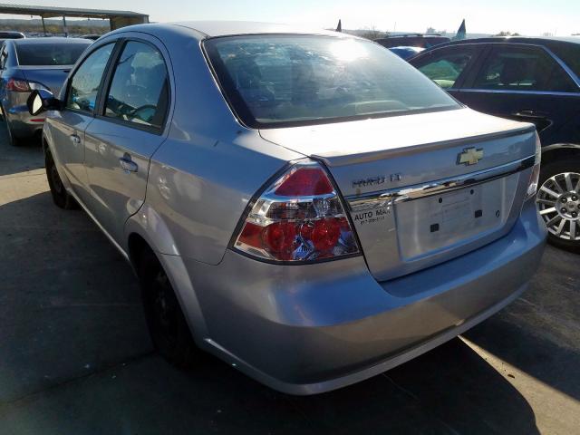 KL1TD5DE8BB240626 - 2011 CHEVROLET AVEO LS SILVER photo 3