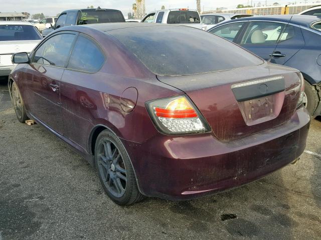 JTKDE177260109198 - 2006 TOYOTA SCION TC Bordo foto 3