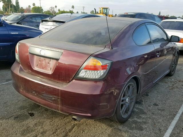 JTKDE177260109198 - 2006 TOYOTA SCION TC Bordo foto 4